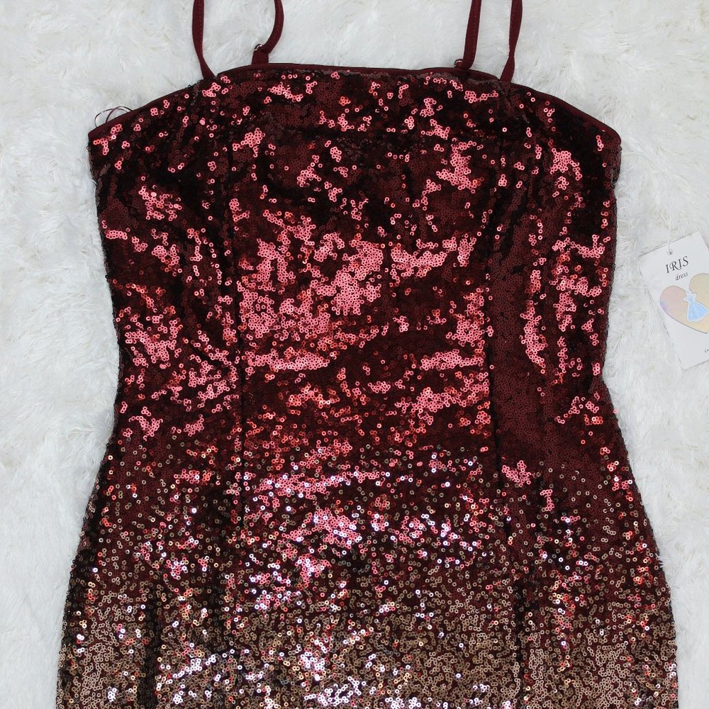 IRIS Gradation sequence cami mini dress